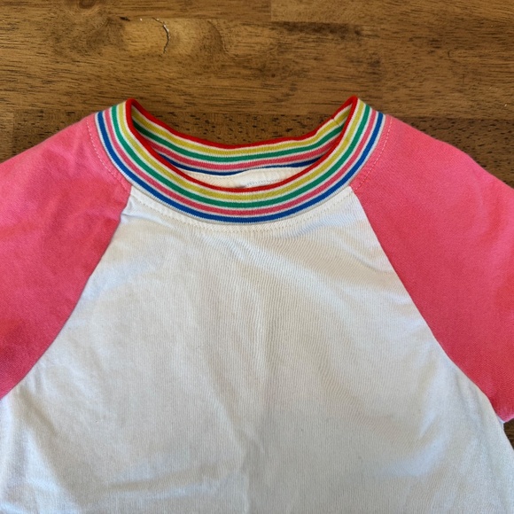 Hanna Andersson Colorblock Rainbow Girls T-Shirt 3T - Picture 4 of 4